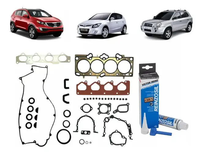 Jogo Junta Do Motor Completo C/ Retentor Tucson I30 2.0 16v