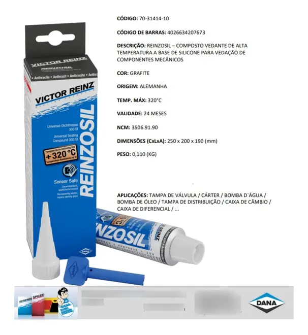 Cola Silicone Para Montagem Motor Automotivo Victor Reinz